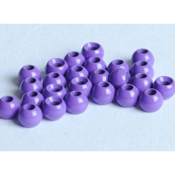 Countersunk Tungsten Beads x25 pcs Purple